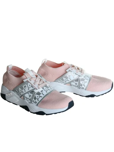 Sneakersy Napapijri z siateczką z siateczki różowe