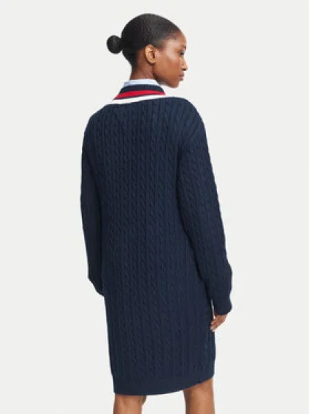 Tommy Jeans Kötött ruha Sötétkék
