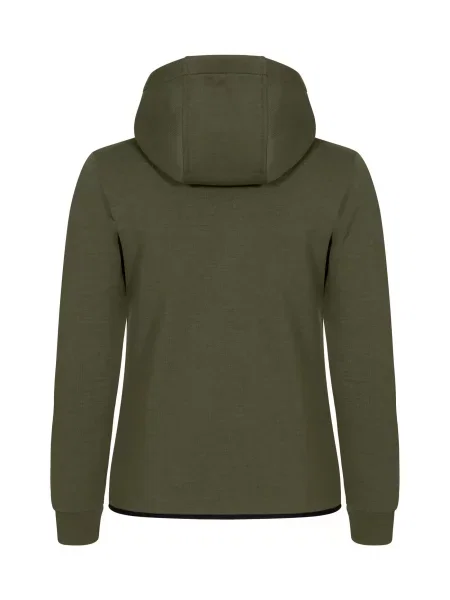 Clique Hayden Kurtka z kapturem z miękkiego materiału air-layer – Fog zielona