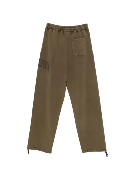 Spodnie Stussy z nadrukiem do biegania brązowe