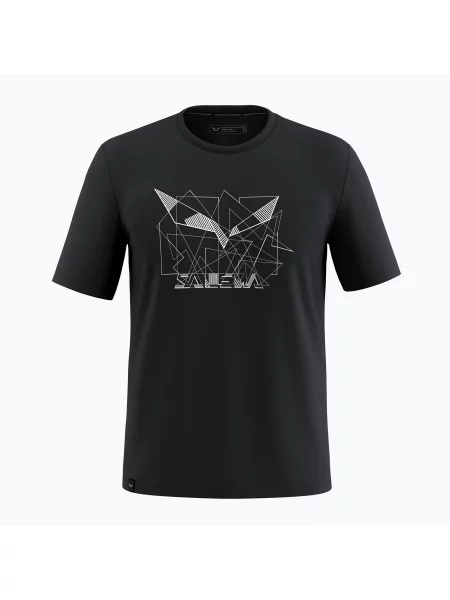 Salewa t-shirt sportowy Eagle wzorzysty czarny