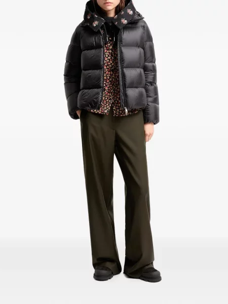 Geacă cu puf Moncler cu glugă negru