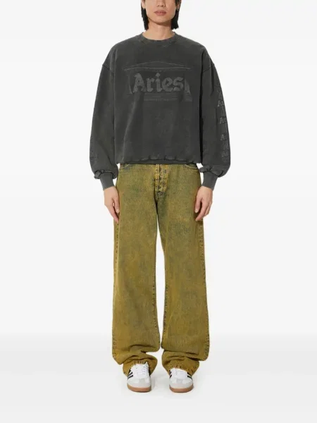 Hanorac crewneck Aries negru