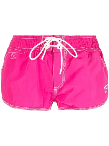 Pantaloni scurți Tom Ford cu imagine cu cordon roz