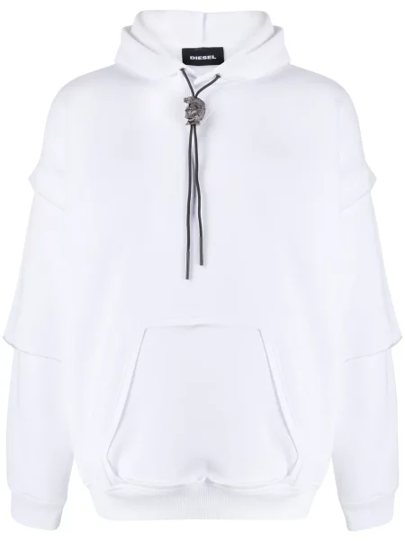 Hoodie Diesel με κορδόνι λευκό
