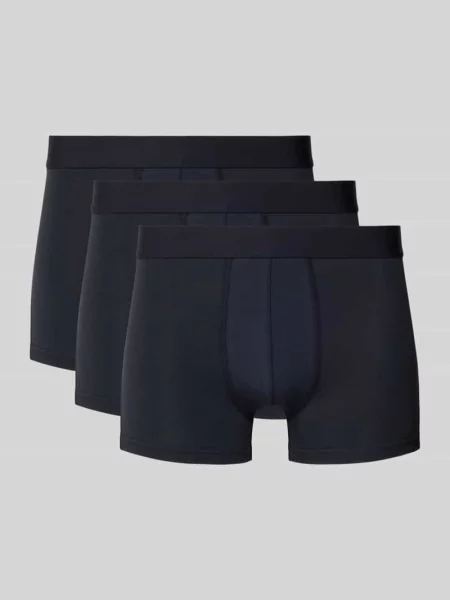 Obcisłe bokserki z elastycznym pasem w zestawie 3 szt. Bread & Boxers granatowe