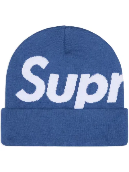 Beanie Supreme cu autograf albastru