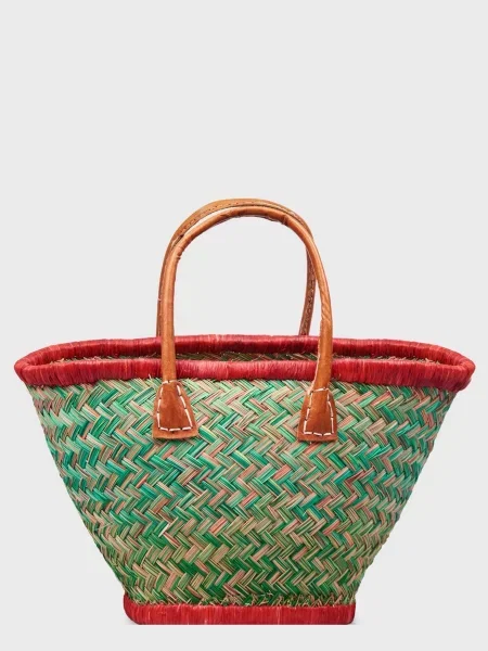 Le Comptoir de la plage Aravola Пляжна сумка Солома зелений