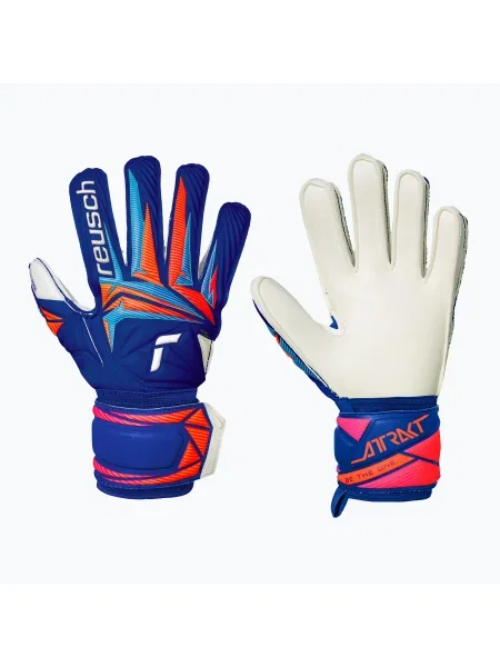 Reusch Attrakt Advance Junior gyermek kapus kesztyű sharp blue/white/shocking orange. Méret: fehér