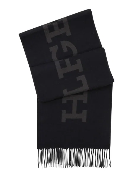 Volnen šal Tommy Hilfiger mornarsko modra bela