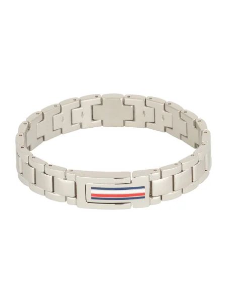 TOMMY HILFIGER Náramok MASON námornícka modrá / červená / strieborná biela