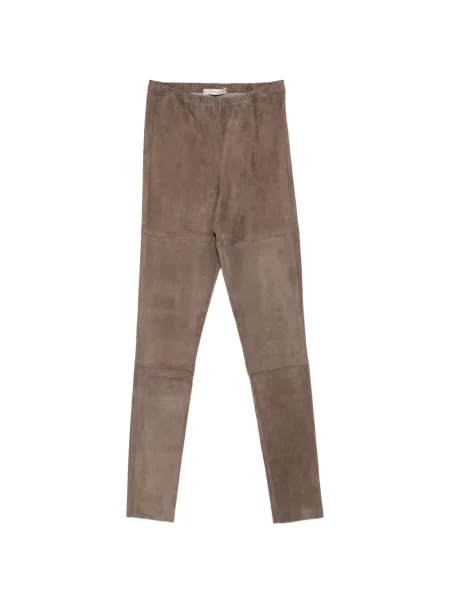 Pantaloni Kristensen Du Nord din piele de căprioară gri