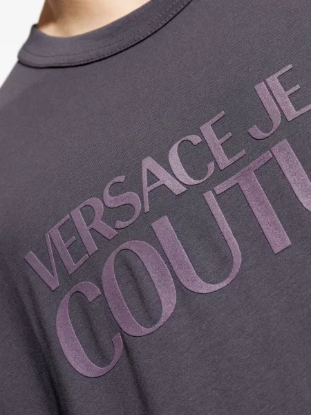 Тениска Versace Jeans Couture с принт виолетово