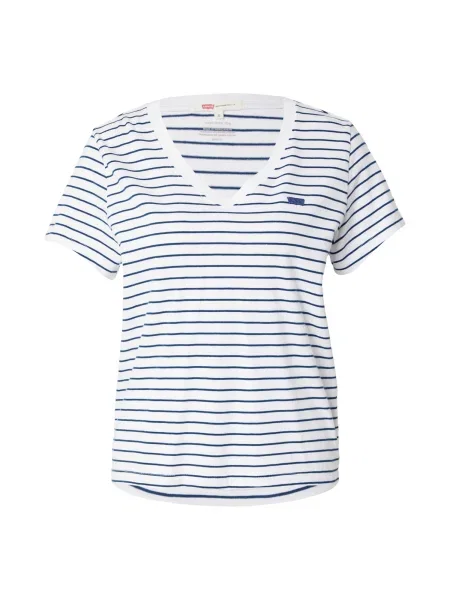LEVI'S ® Tricou Favorite Cotton V-Neck Tee bleumarin alb