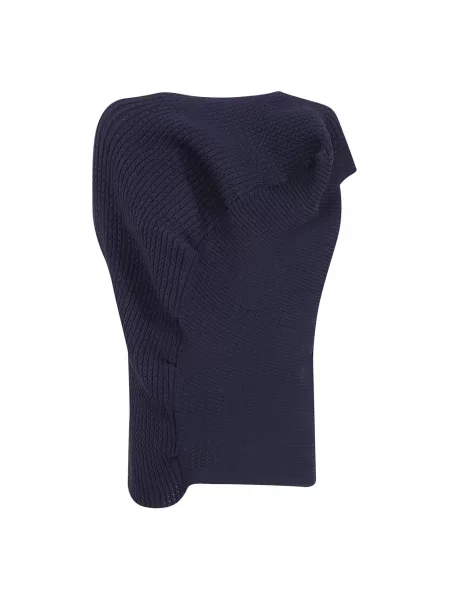 Top Issey Miyake bez rękawów niebieski