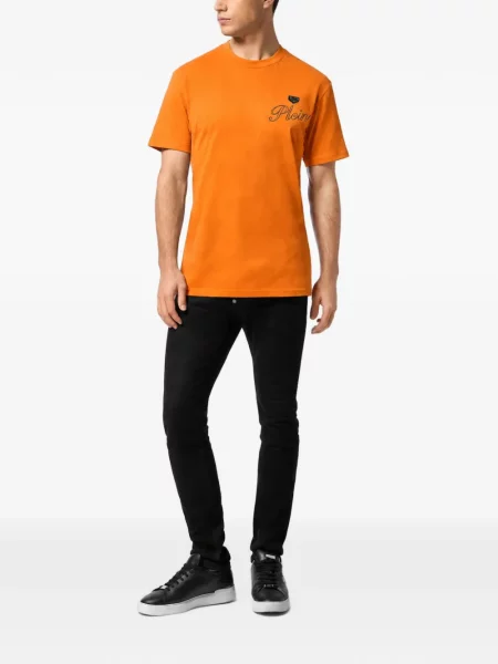 Tricou Philipp Plein cu imagine portocaliu