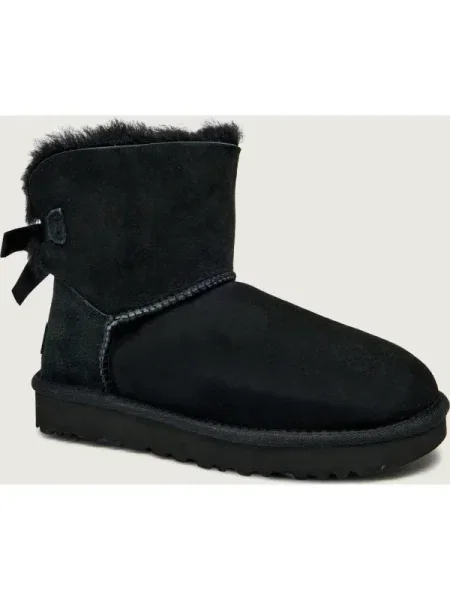 UGG Hótaposó MINI BAILEY BOW II | hasított bőr fekete