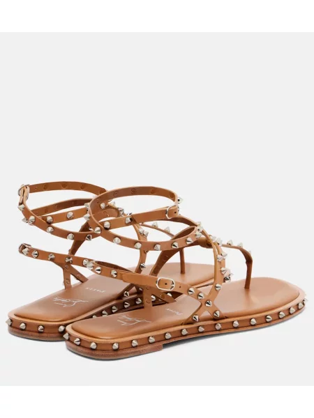 Sandale Christian Louboutin din piele maro
