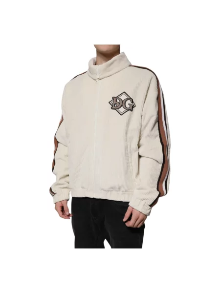 Kurtka Dolce And Gabbana z logo beżowa