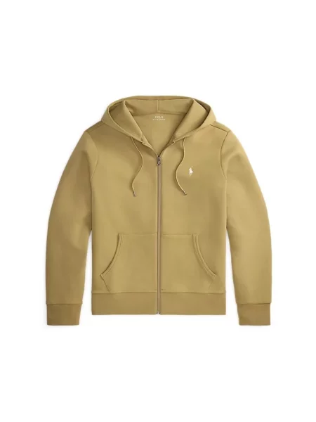 Bluza z kapturem Ralph Lauren Double Knit Full Zip ciemny S beżowy