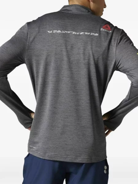 Lung hanorac cu fermoar Reebok gri