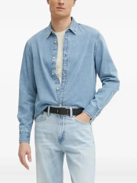 Дънкова риза Guess синьо