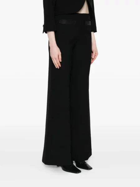 Pantaloni Sandro din satin negru