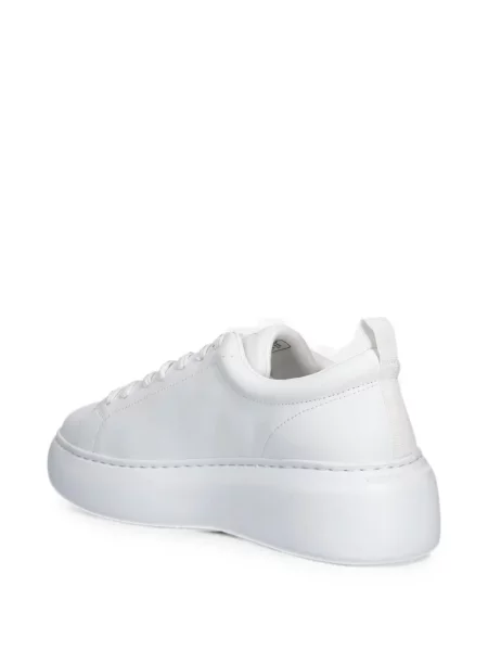 Sneakerși Armani Exchange cu platformă cu autograf alb