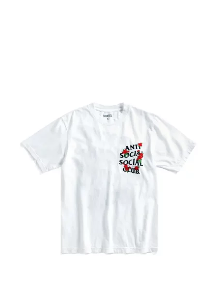Tricou Anti Social Social Club cu broderie alb