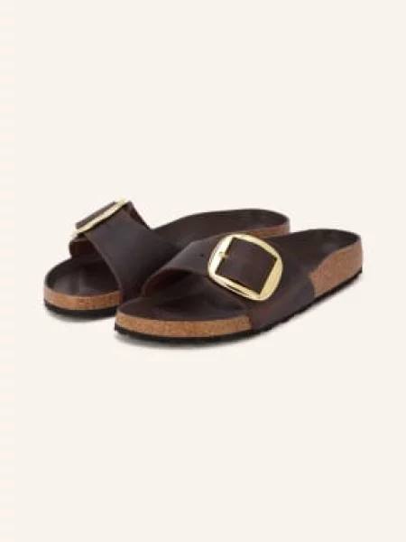 Birkenstock Klapki Madrid Big Buckle braun brązowe