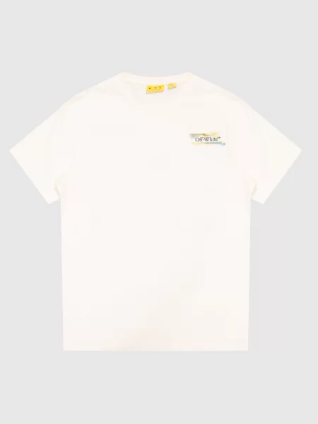 Детская футболка Off-white бежевая