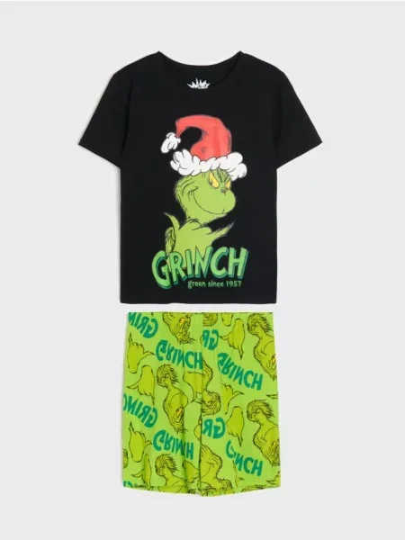 Sinsay dvoudílná pyžama s potiskem Grinch vícebarevná