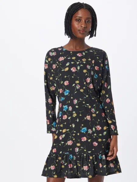 Oasis Rochie negru / verde măr / roz / galben