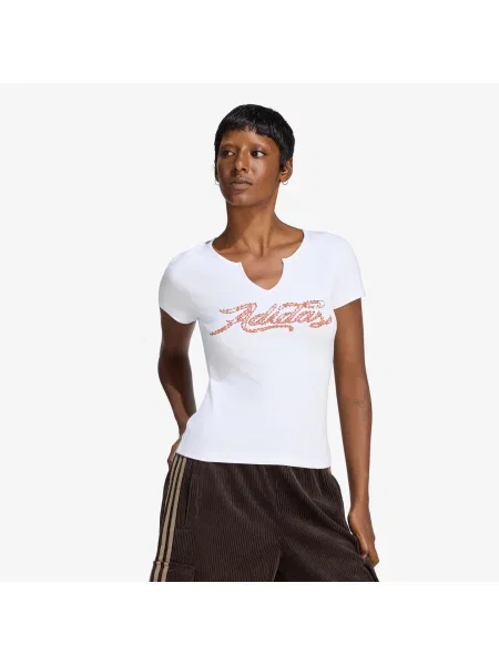 Tricou adidas Graphic Slim T-Shirt White M alb