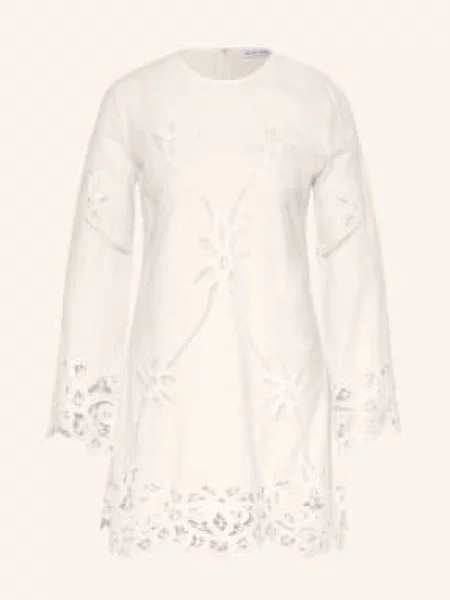 Veronica Beard Sukienka Amberg Z Koronką Ażurową weiss