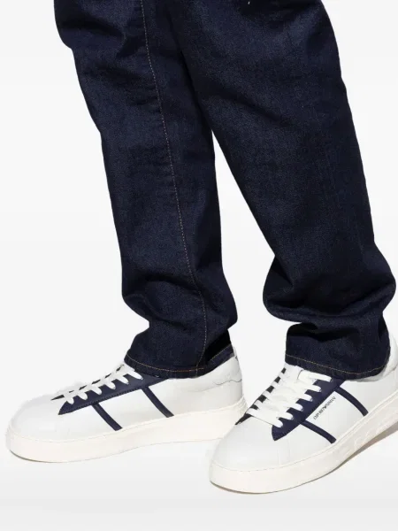 Sneakerși Emporio Armani din piele alb