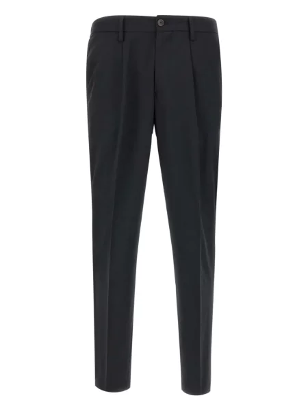 Plisované kalhoty Devore černé