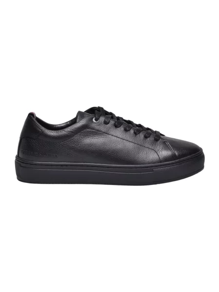 Sneakersy Tommy Hilfiger skórzane czarne