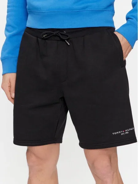 Tommy Hilfiger Pantaloni scurți sport Logo negru