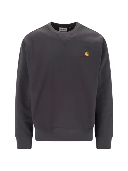 Hanorac Carhartt Wip cu broderie gri