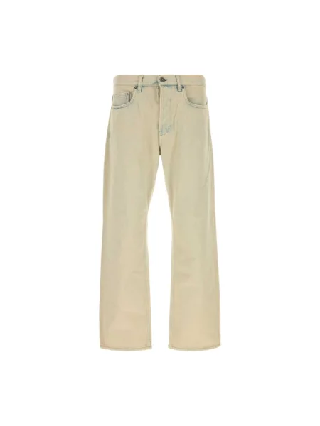 Jeansy straight leg Golden Goose beżowe