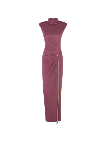 Rochie Balmain cu volane violet