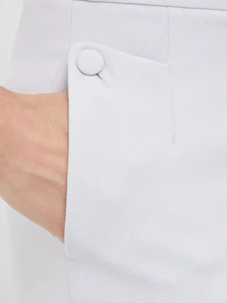 Emporio Armani nadrág női fekete magas derekú egyenes szürke
