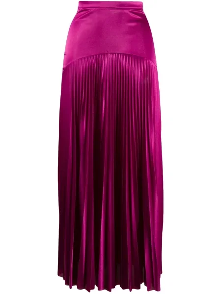 Lung fustă Christopher Kane din satin roz
