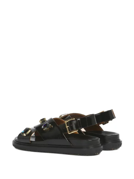 Sandale Marni din piele de cristal negru