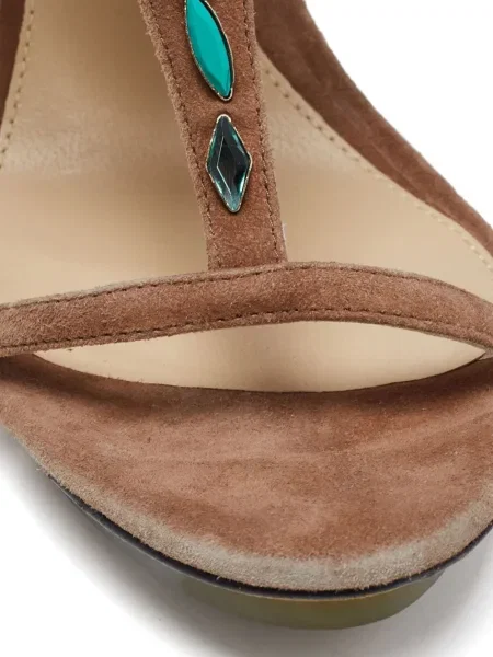 Велурени сандали Brian Atwood кафяво