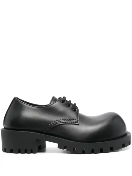 Oxford Balenciaga din piele negru