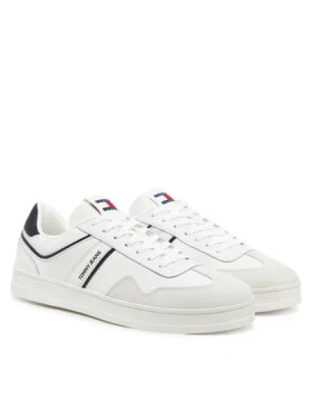 Tommy Jeans Sneakersy The Greenwich Leather bílá