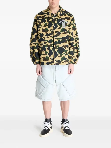 Geacă A Bathing Ape® cu imagine cu model camuflaj galben