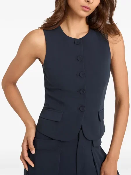 Bluzka Cinq A Sept bez rękawów niebieska